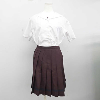 【中古】群馬県 共愛学園高等学校 女子制服 3点 (ベスト・ブラウス・スカート) sf080767