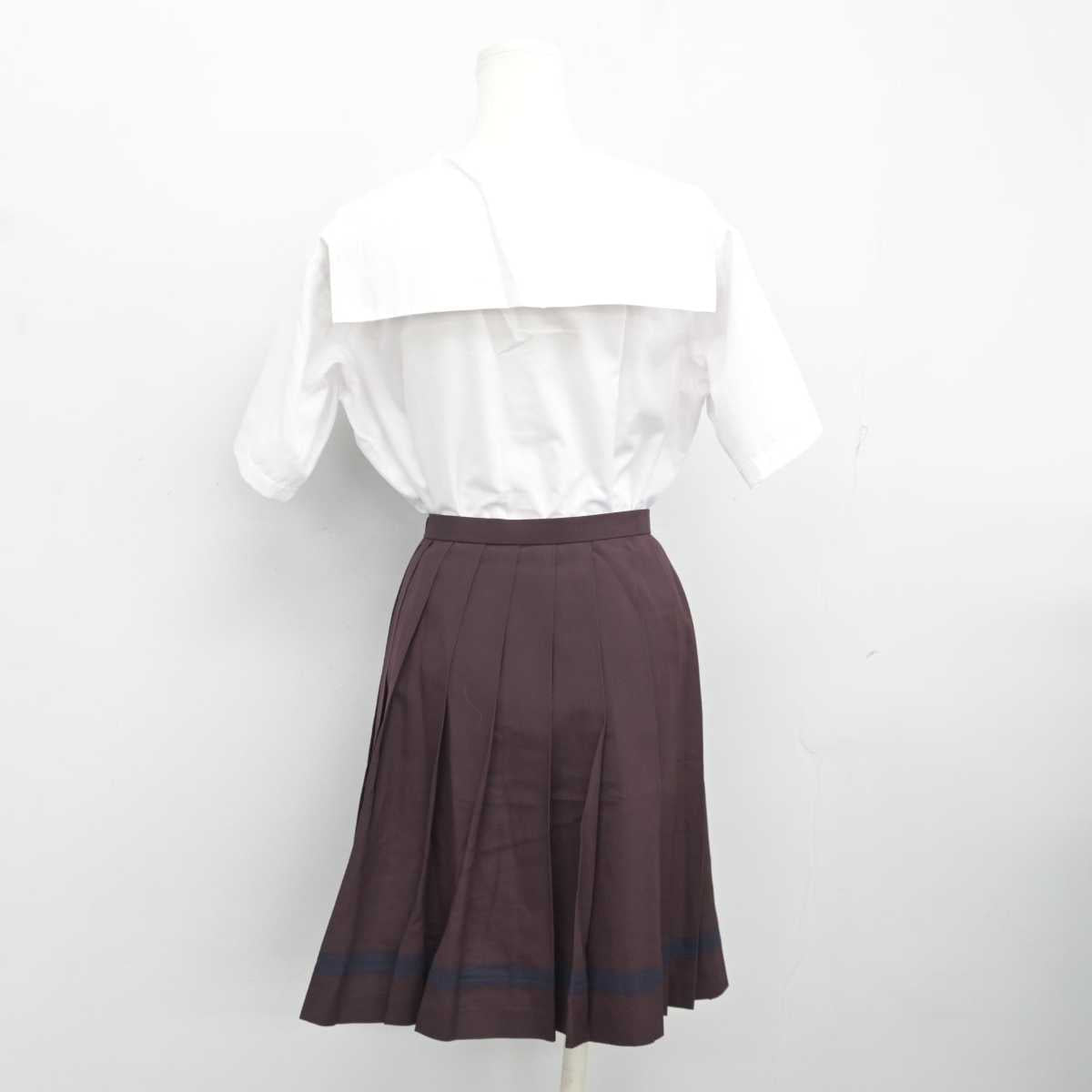 【中古】群馬県 共愛学園高等学校 女子制服 3点 (ベスト・ブラウス・スカート) sf080767