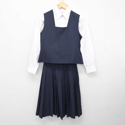 【中古】埼玉県 与野南中学校 女子制服 4点 (ブレザー・ベスト・シャツ・スカート) sf080771