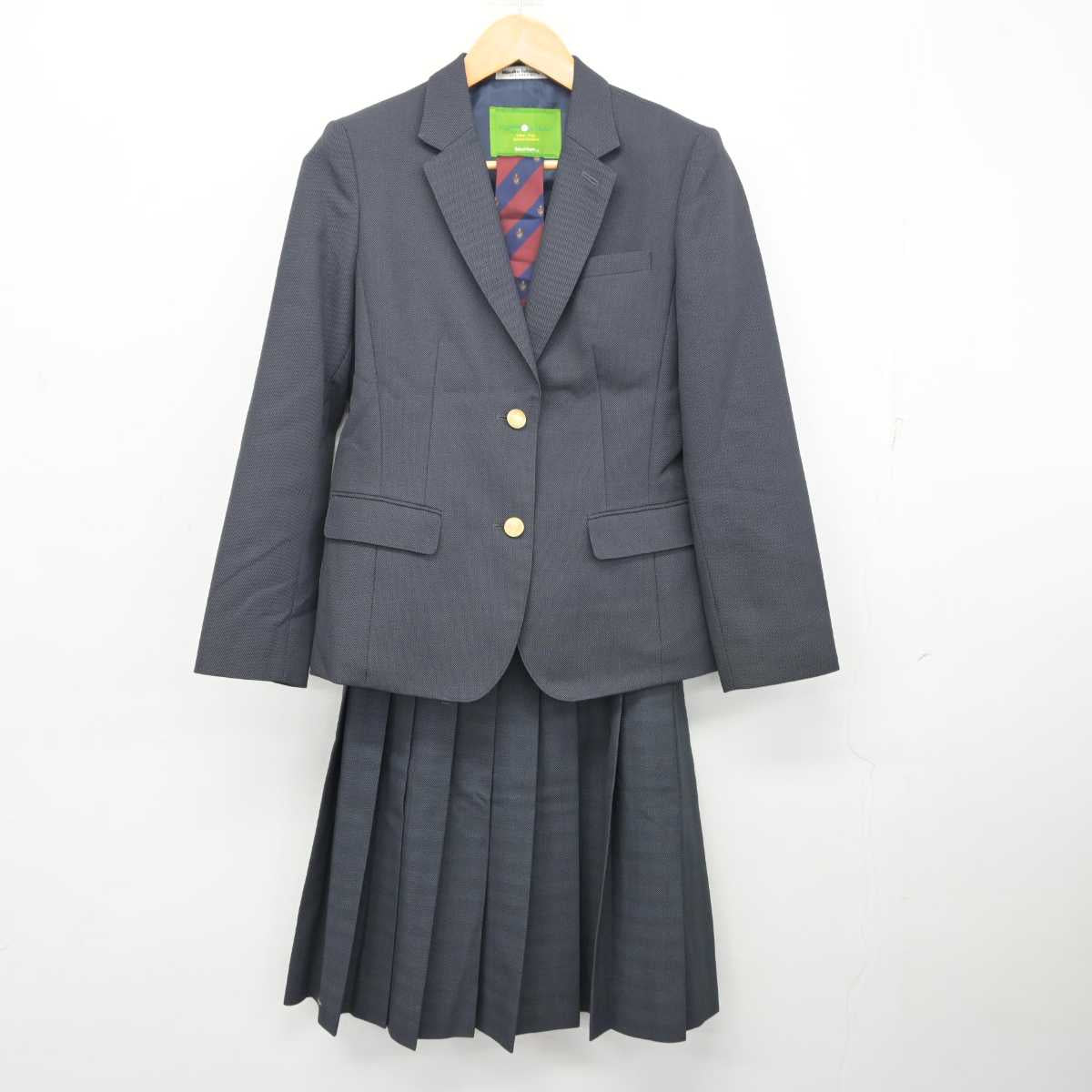 【中古】香川県 丸亀城西高等学校 女子制服 4点 (ブレザー・ベスト・スカート) sf080775