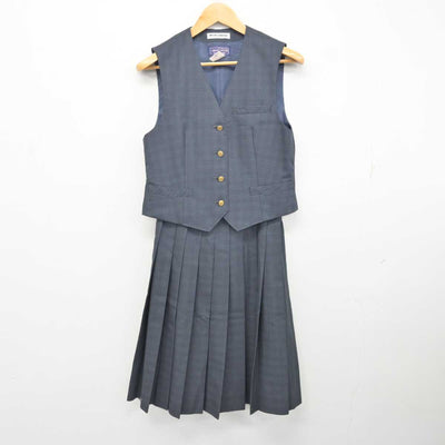 【中古】香川県 丸亀城西高等学校 女子制服 4点 (ブレザー・ベスト・スカート) sf080775