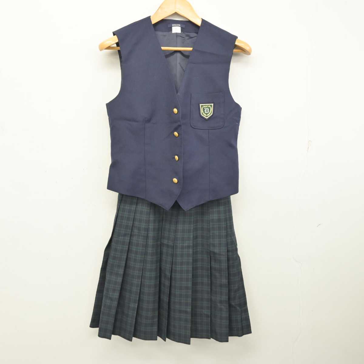 【中古】福岡県 福岡第一高等学校 女子制服 4点 (ブレザー・ベスト・スカート) sf080781