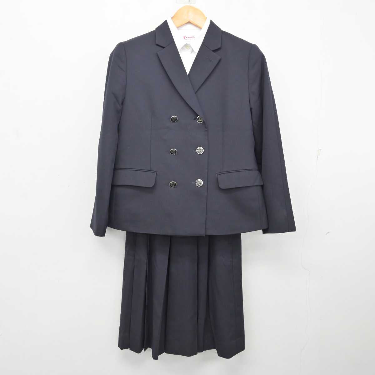 【中古】大阪府 阿倍野高等学校 女子制服 3点 (ブレザー・シャツ・スカート) sf080782