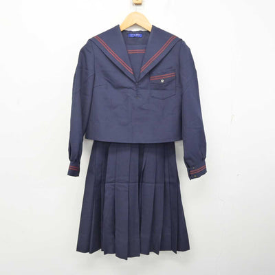 【中古】大阪府 夕陽丘中学校 / 旧制服 女子制服 2点 (セーラー服・スカート) sf080784