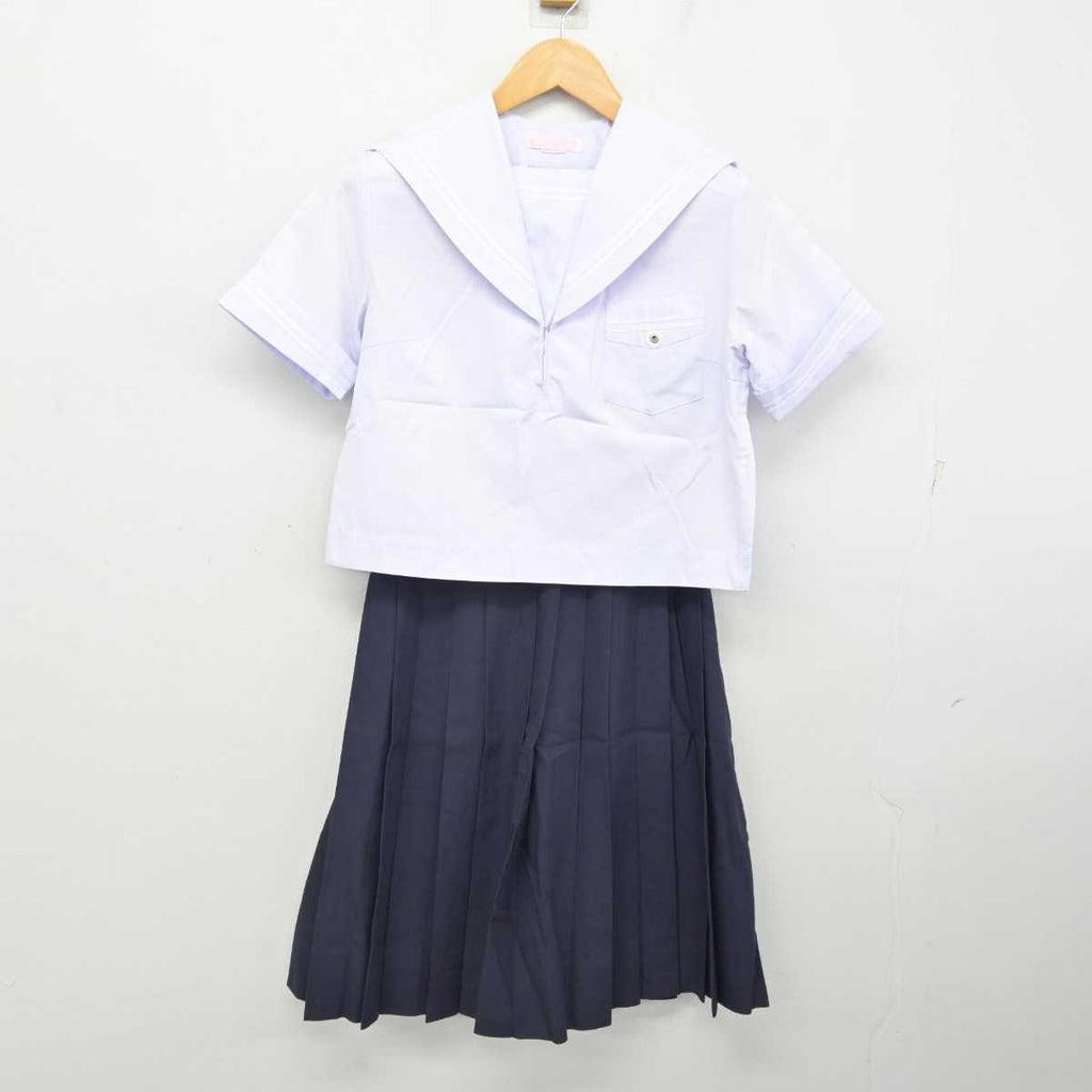 【中古】大阪府 夕陽丘中学校 / 旧制服 女子制服 2点 (セーラー服・スカート) sf080785