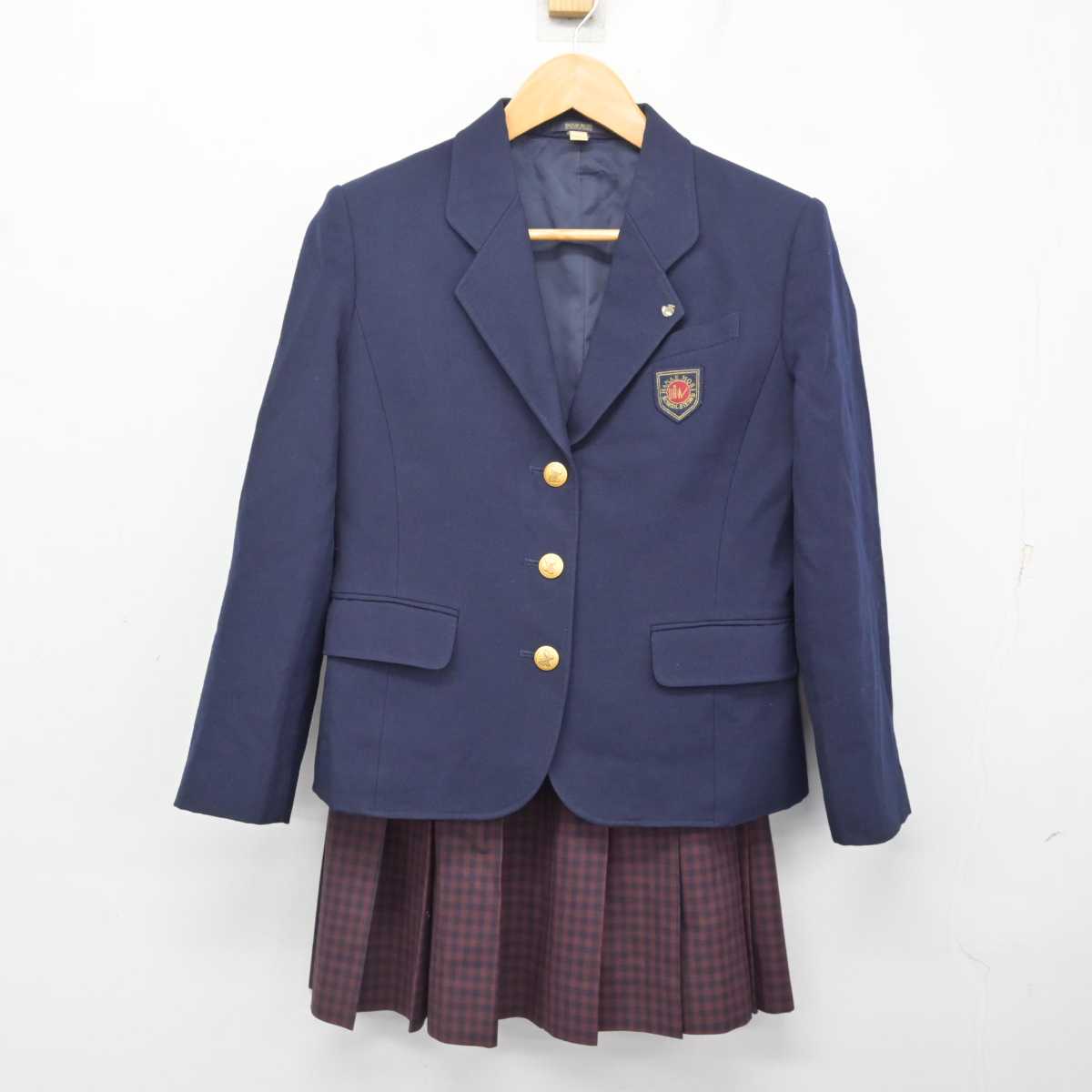 【中古】群馬県  高崎健康福祉大学高崎高等学校 女子制服 3点 (ブレザー・スカート) sf080796