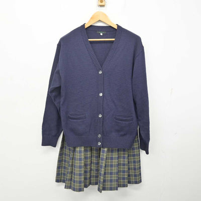 【中古】秋田県 西目高等学校 女子制服 3点 (ニット・スカート・スカート) sf080812