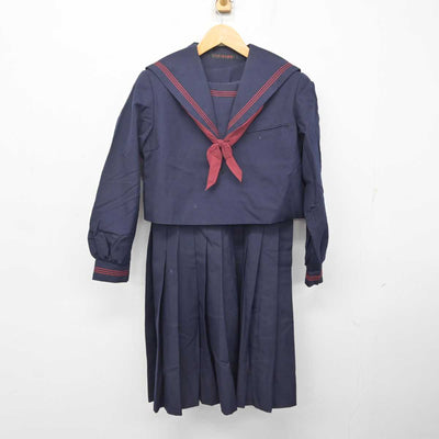 【中古】 福岡県  福岡市立城南中学校 女子制服 4点 (セーラー服・ジャンパースカート) sf080826