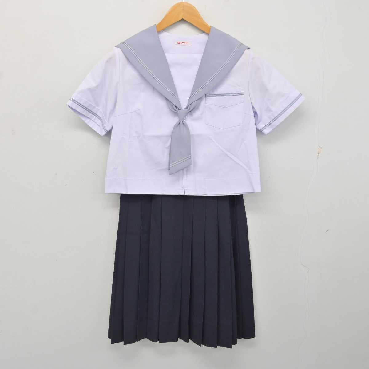 【中古】大阪府 堺市立南八下中学校 女子制服 3点 (セーラー服・スカート) sf080830