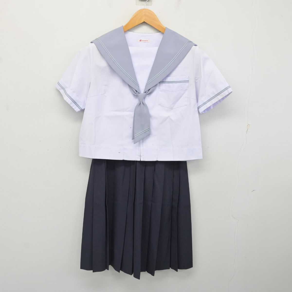 【中古】大阪府 堺市立南八下中学校 女子制服 3点 (セーラー服・スカート) sf080831