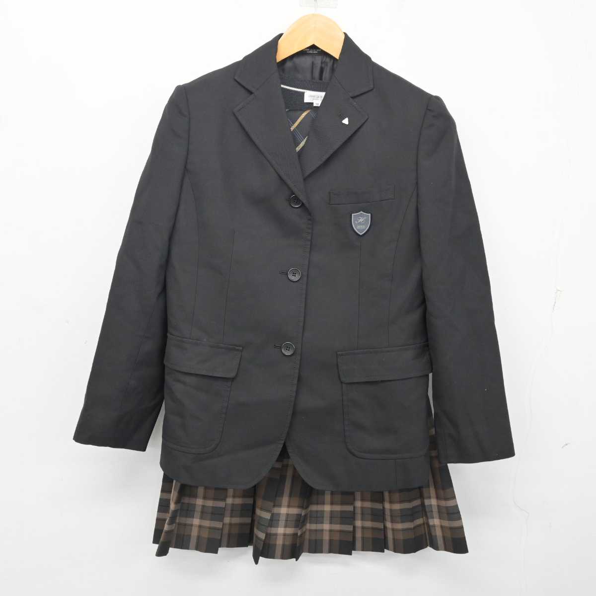 【中古】東京都 八王子学園八王子高等学校 女子制服 5点 (ブレザー・ニット・スカート) sf080832