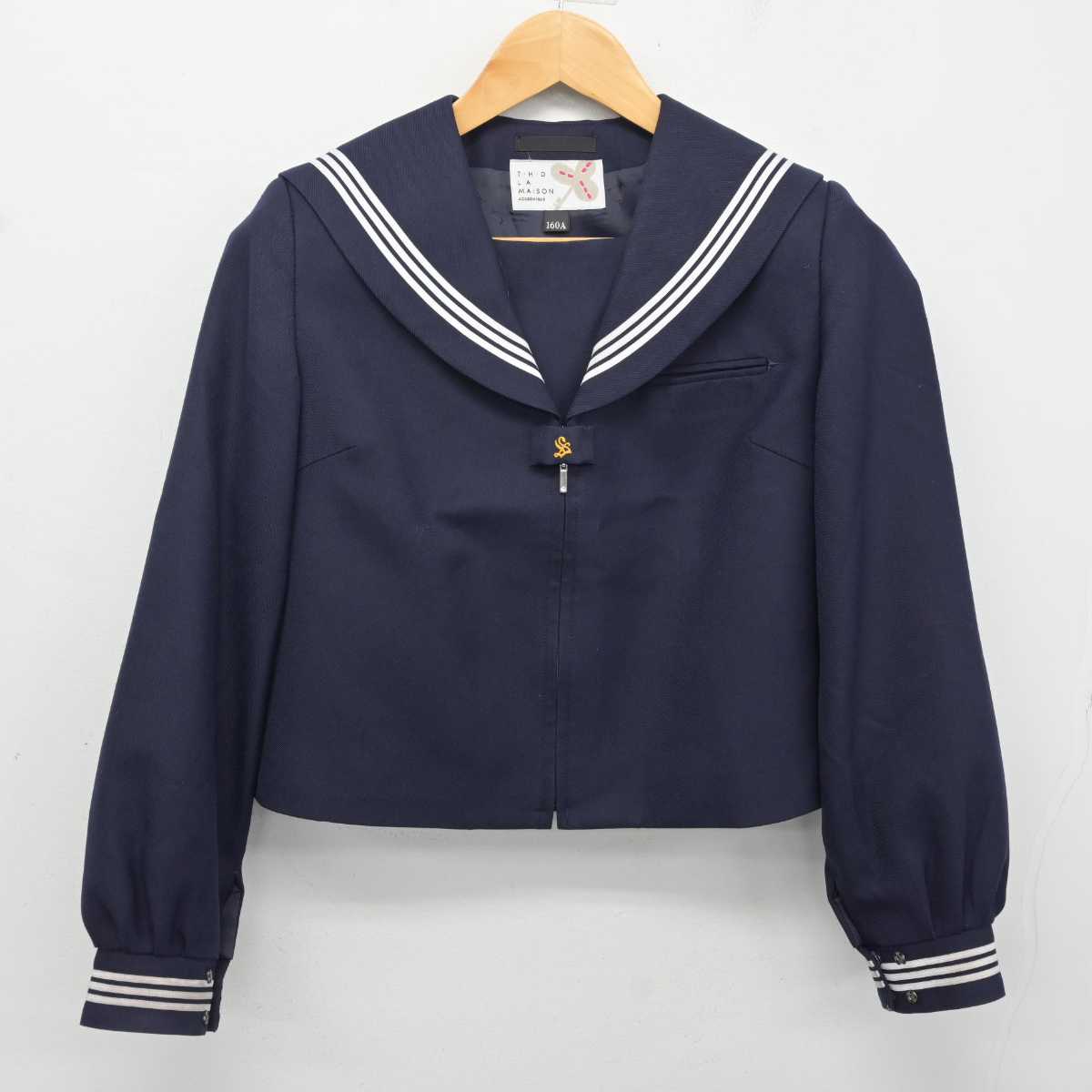 【中古】富山県 新庄中学校 女子制服 2点 (セーラー服・スカート) sf080838