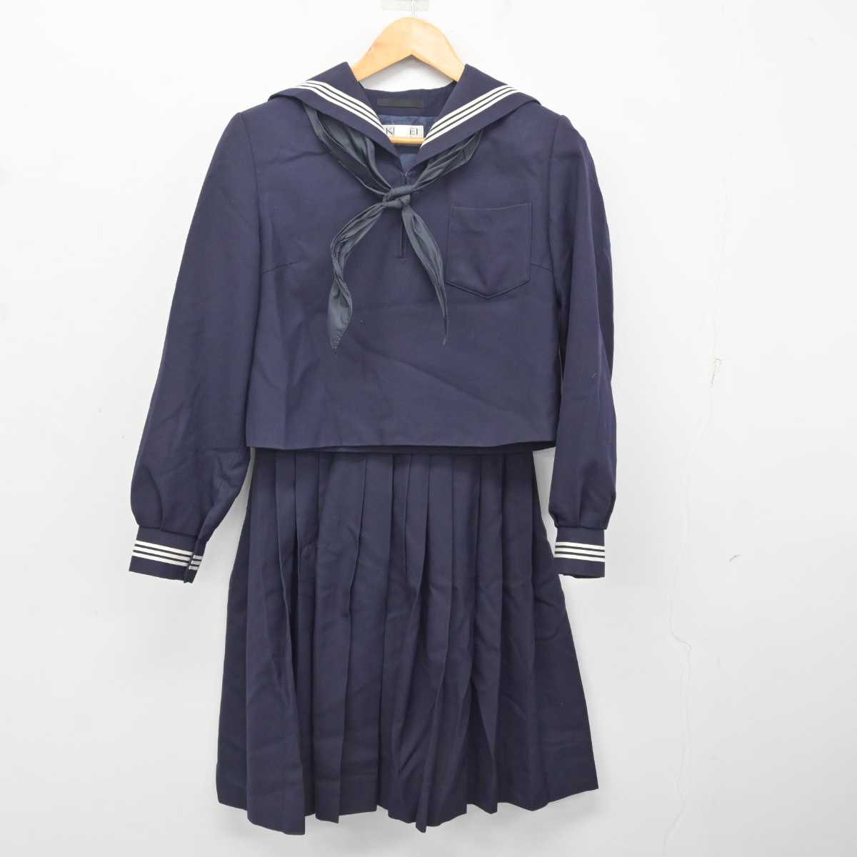 【中古】茨城県 日立第二高等学校 女子制服 3点 (セーラー服・スカート) sf080848