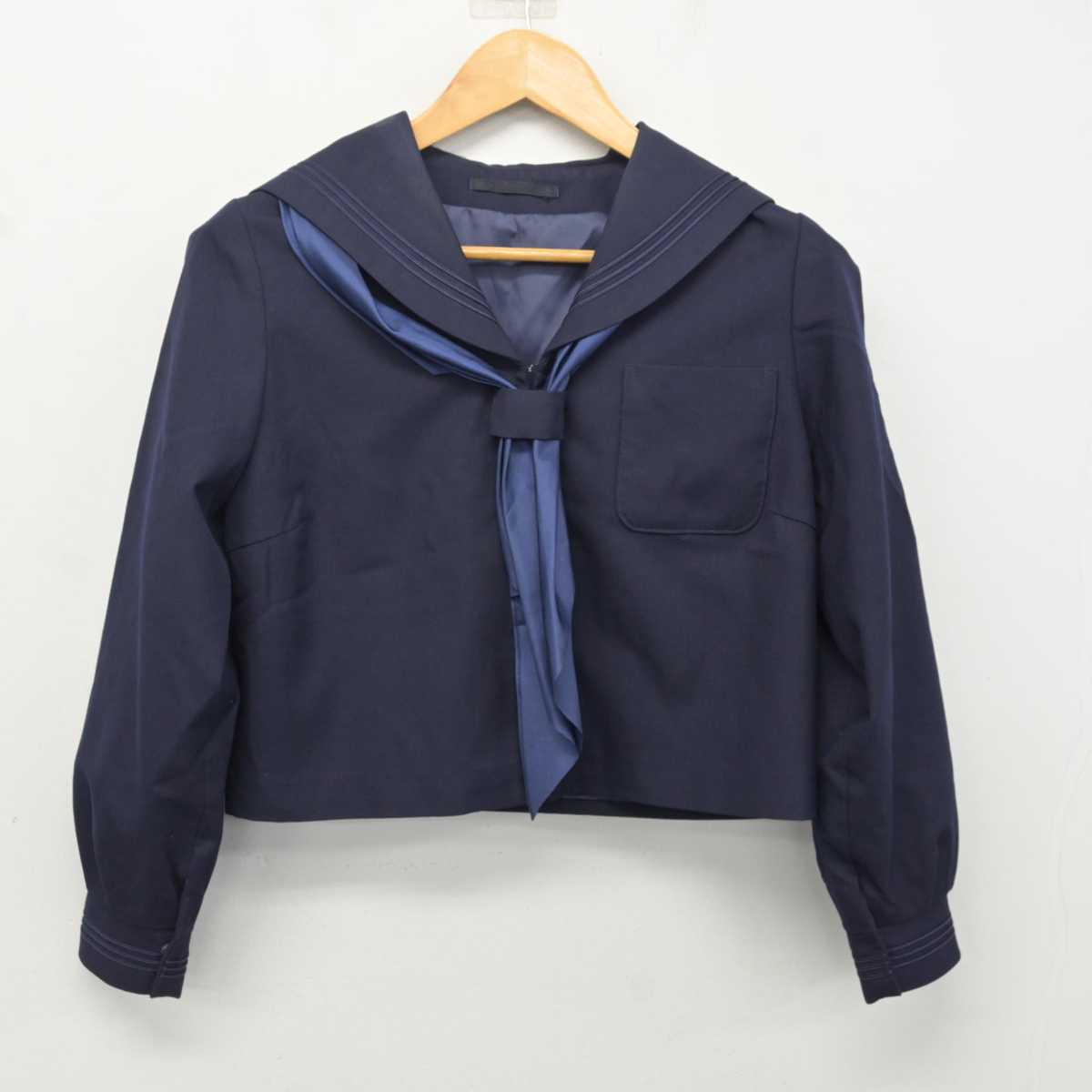 【中古】宮城県 若柳中学校 女子制服 3点 (セーラー服・ジャンパースカート) sf080859