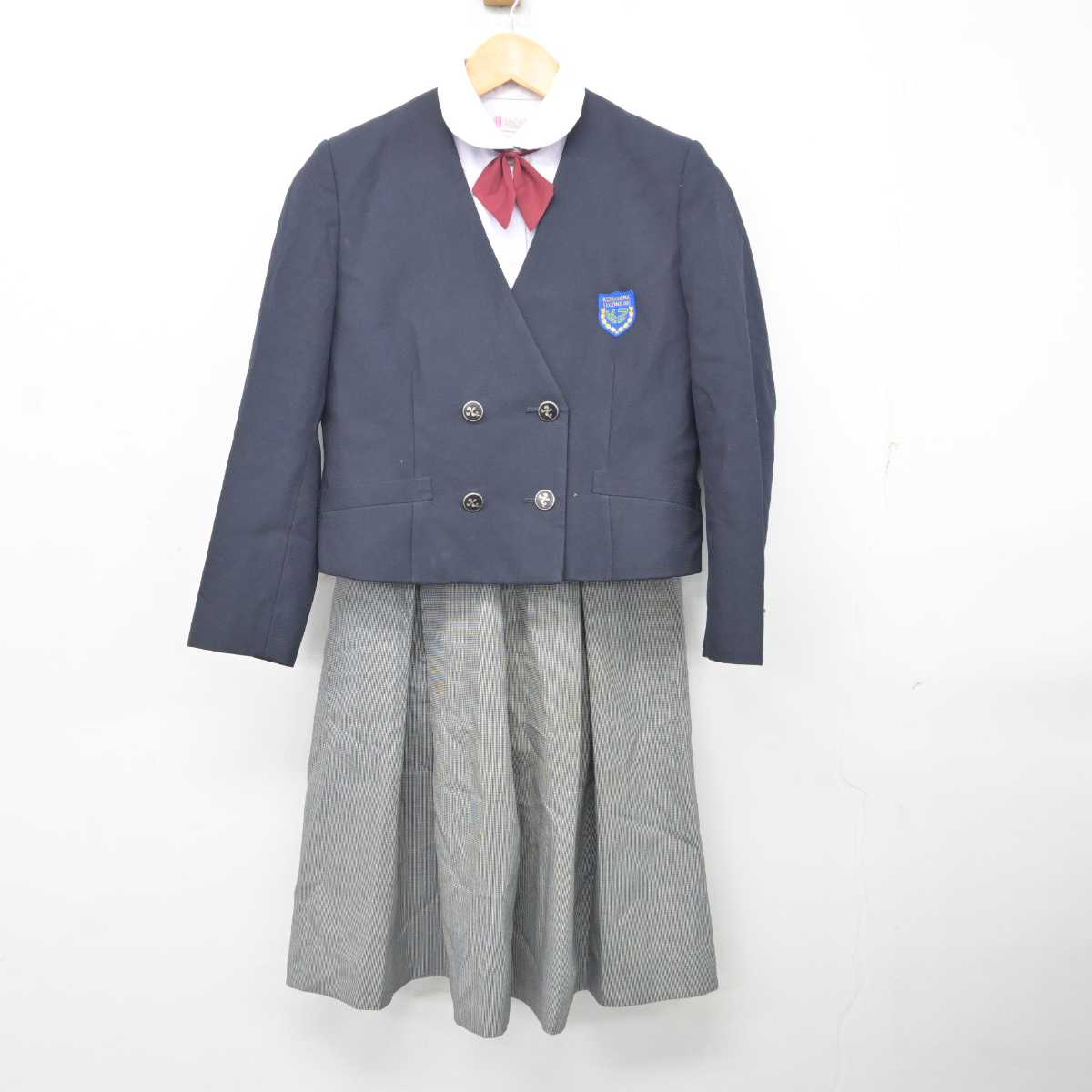 【中古】福島県 郡山第二中学校 女子制服 5点 (ブレザー・ベスト・シャツ・スカート) sf080876