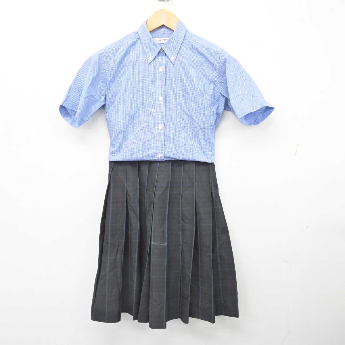 【中古】福島県 郡山東高等学校 女子制服 3点 (ニットベスト・シャツ・スカート) sf080879