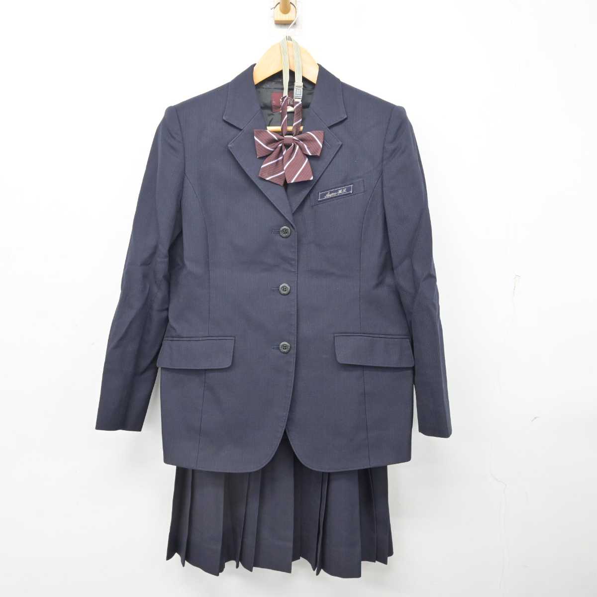 【中古】神奈川県 麻生高等学校 女子制服 4点 (ブレザー・スカート) sf080892