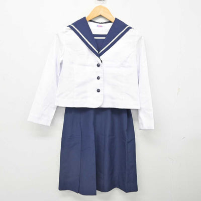 【中古】秋田県 秋田高等学校 女子制服 2点 (セーラー服・スカート) sf080908