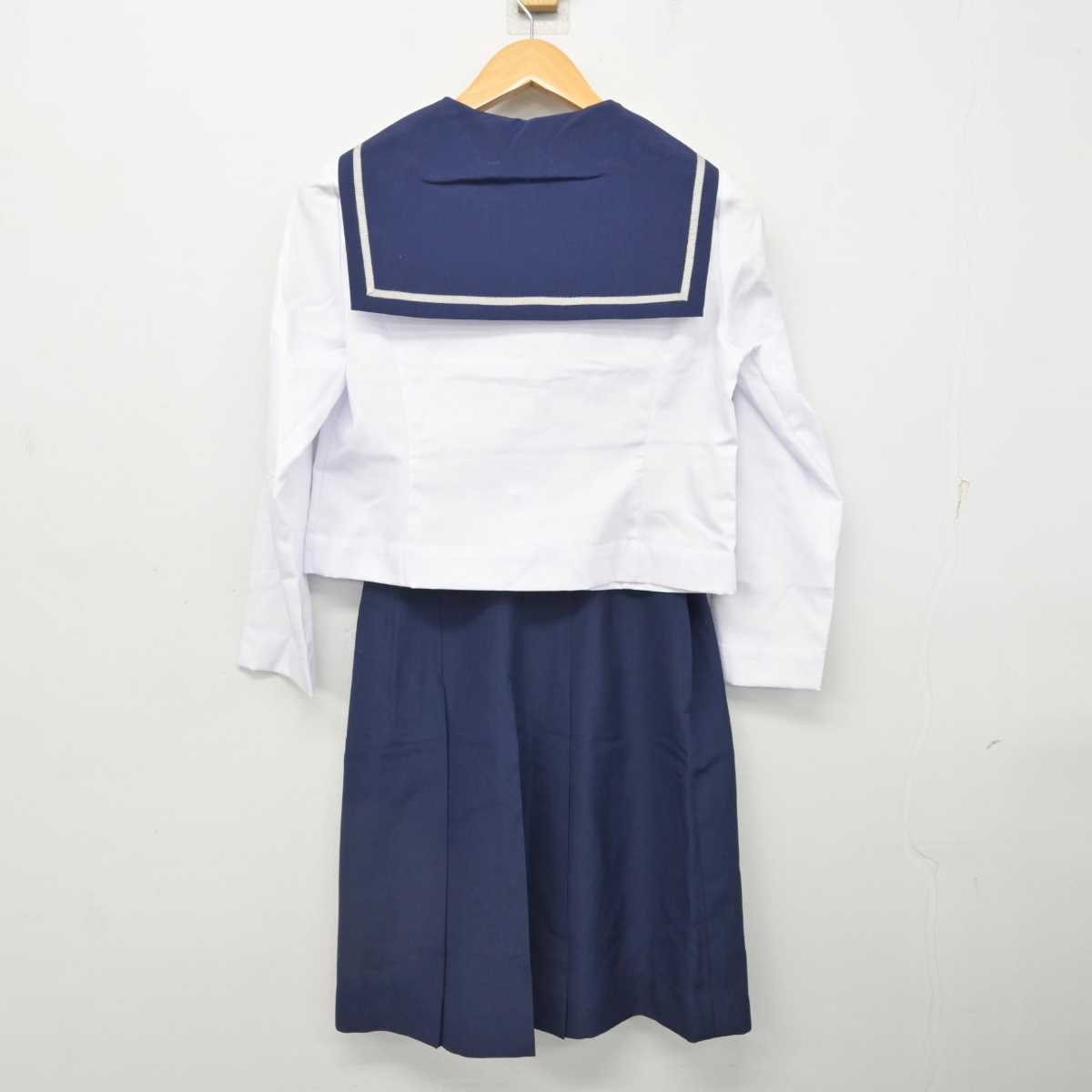 【中古】秋田県 秋田高等学校 女子制服 2点 (セーラー服・スカート) sf080908