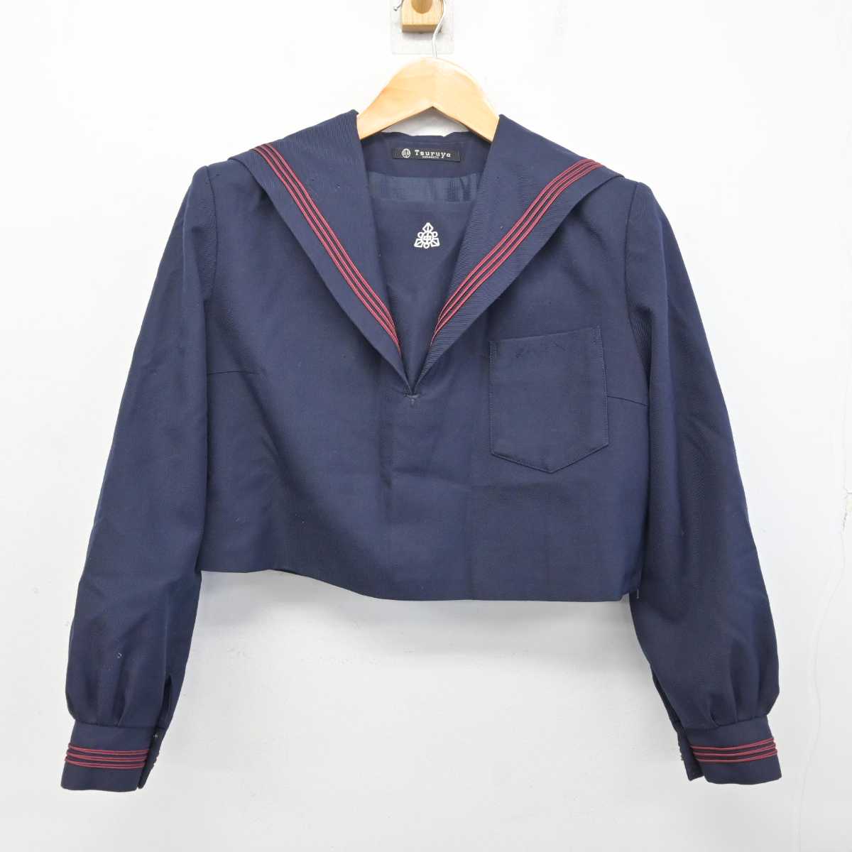 【中古】熊本県 有明中学校 女子制服 2点 (セーラー服・ジャンパースカート) sf080918