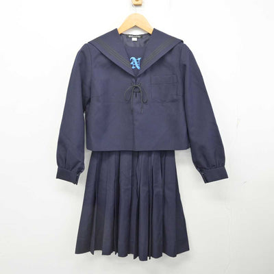 【中古】兵庫県 長田高等学校 女子制服 6点 (セーラー服・セーラー服・スカート) sf080923