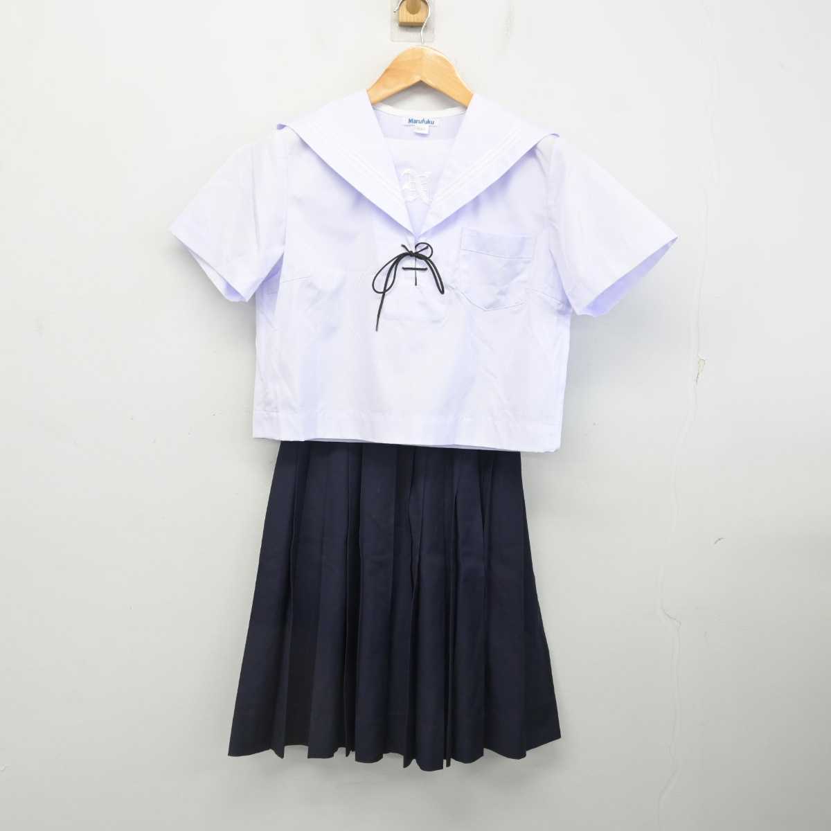 【中古】兵庫県 長田高等学校 女子制服 6点 (セーラー服・セーラー服・スカート) sf080923