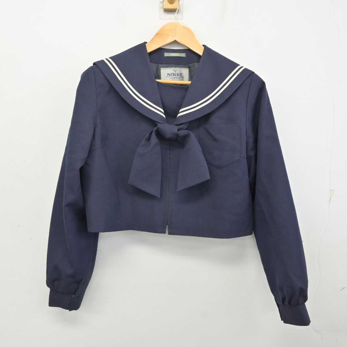 【中古】北海道 北星中学校 女子制服 3点 (セーラー服・ジャンパースカート) sf080925