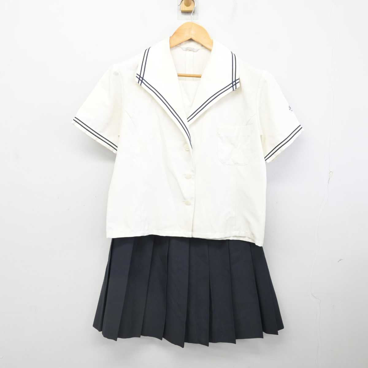 【中古】福島県 福島北高等学校 女子制服 2点 (セーラー服・スカート) sf080928