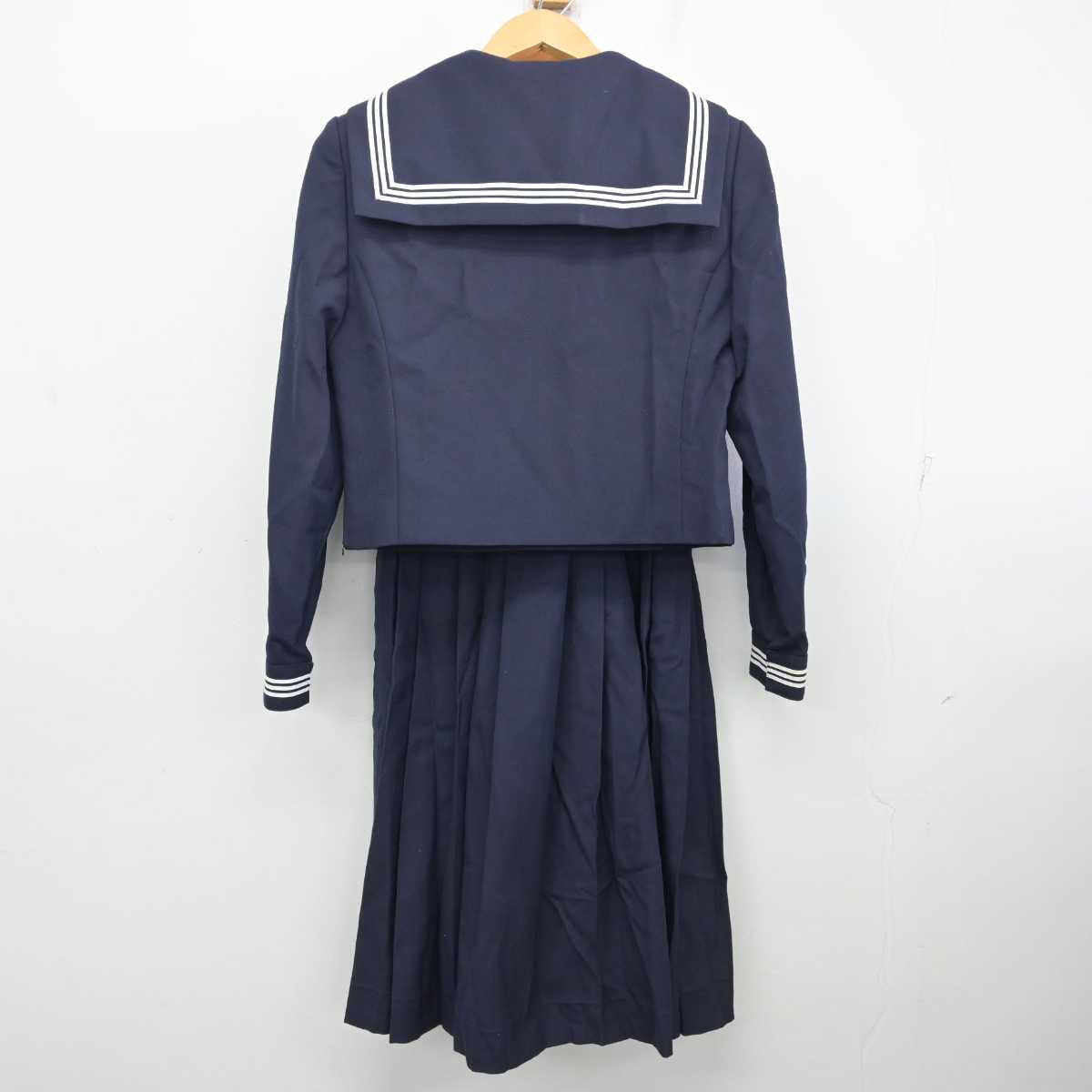 【中古】東京都 瑞江中学校 女子制服 3点 (セーラー服・ジャンパースカート) sf080956