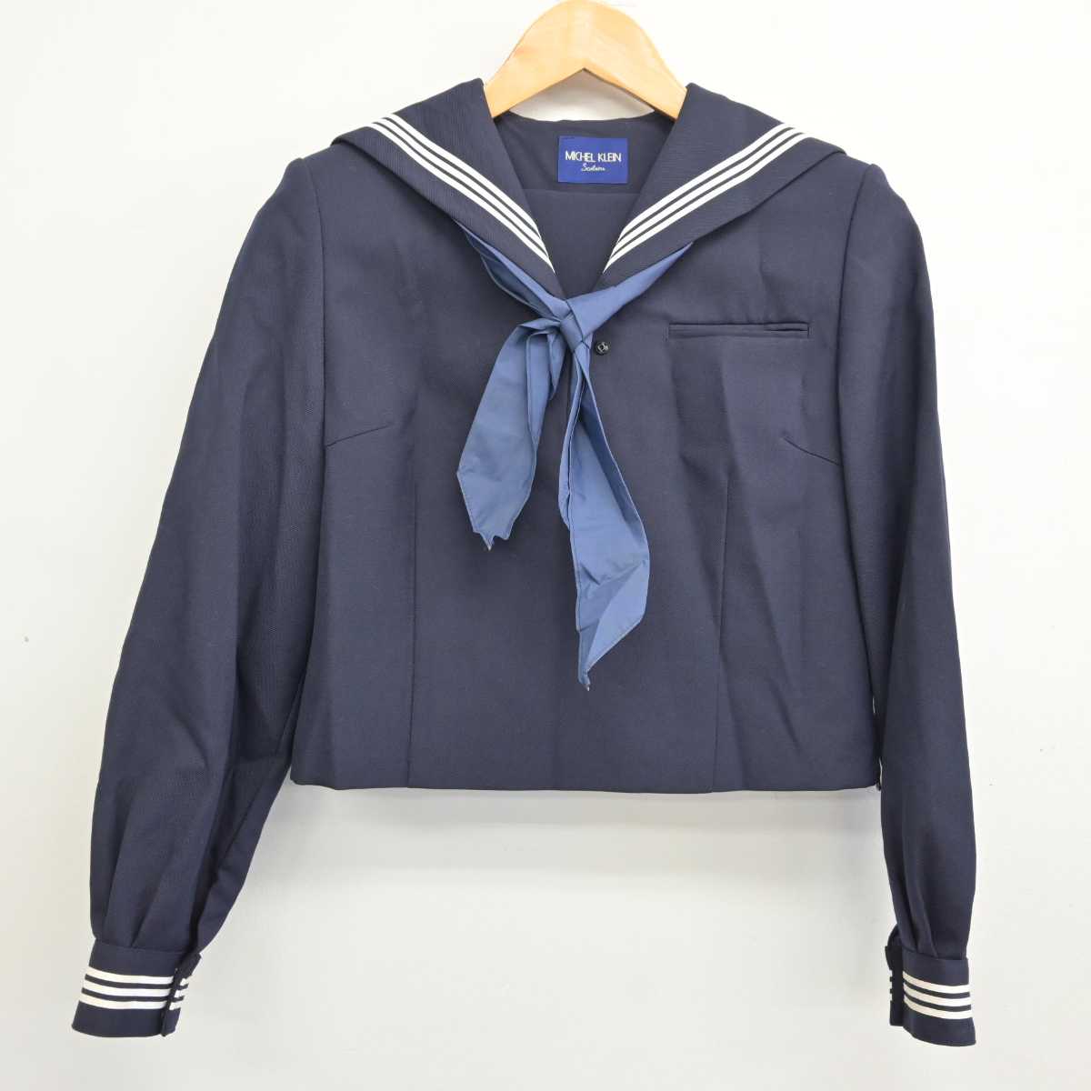 【中古】東京都 瑞江中学校 女子制服 3点 (セーラー服・ジャンパースカート) sf080956