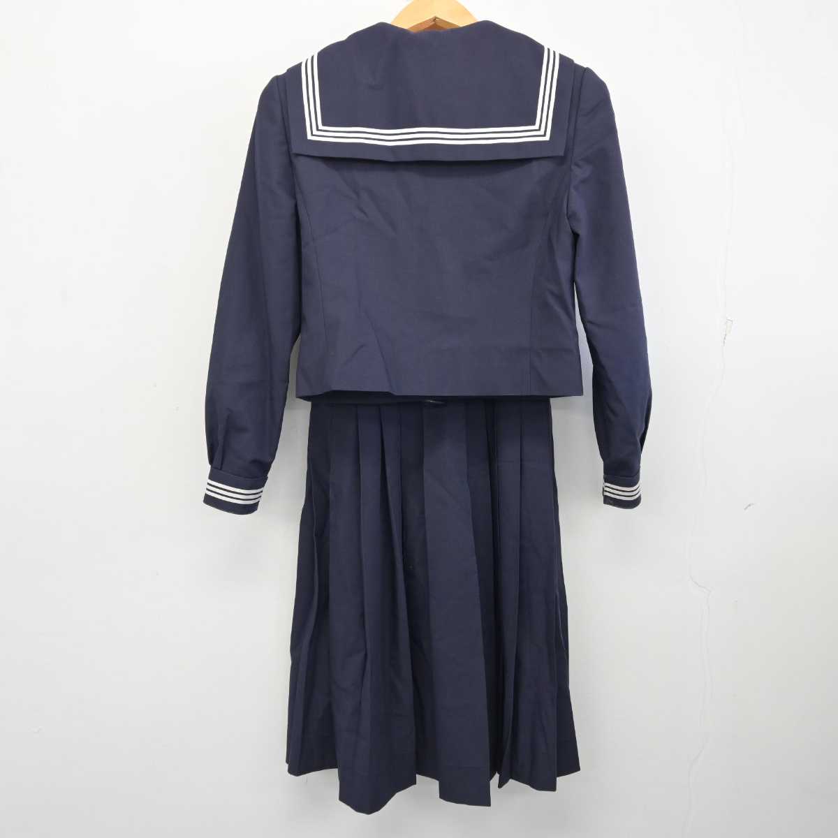 【中古】東京都  瑞江中学校 女子制服 3点 (セーラー服・ジャンパースカート) sf080957