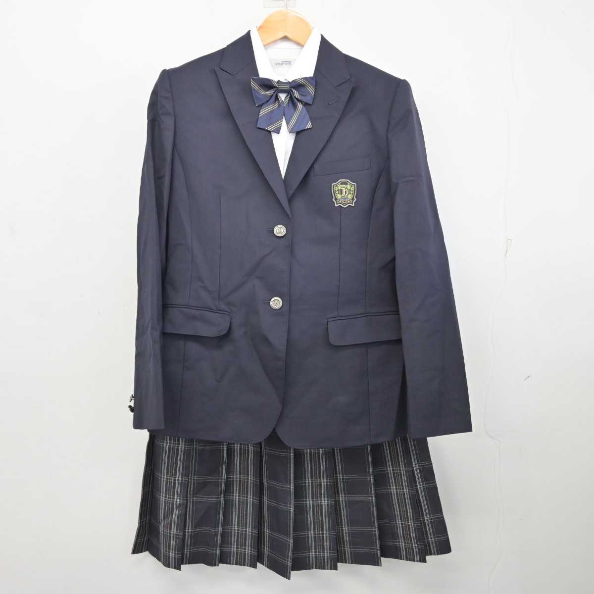 【中古】京都府 日吉ヶ丘高等学校 女子制服 4点 (ブレザー・シャツ・スカート) sf080979