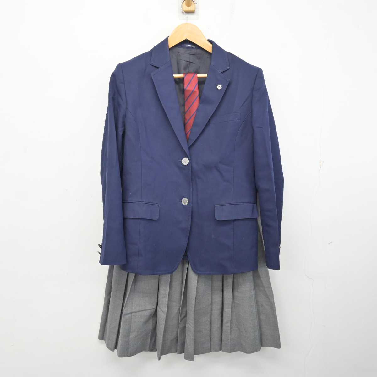 【中古】茨城県 佐和高等学校 女子制服 4点 (ブレザー・スカート) sf081007