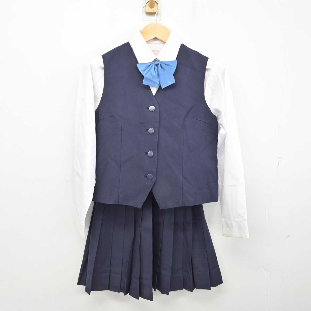 【中古】千葉県 八千代高等学校/旧制服 女子制服 6点 (ブレザー・ベスト・シャツ・スカート) sf081019