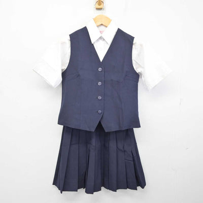 【中古】千葉県 八千代高等学校/旧制服 女子制服 3点 (ベスト・シャツ・スカート) sf081020