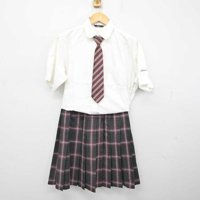 【中古】埼玉県  昌平中学校･高等学校 女子制服 3点 (シャツ・スカート) sf081024