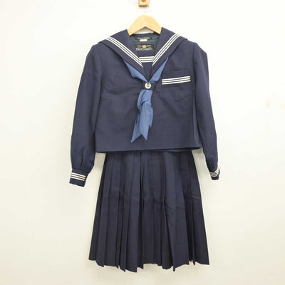 【中古】兵庫県 姫路市立東中学校 女子制服 4点 (セーラー服・スカート) sf081040