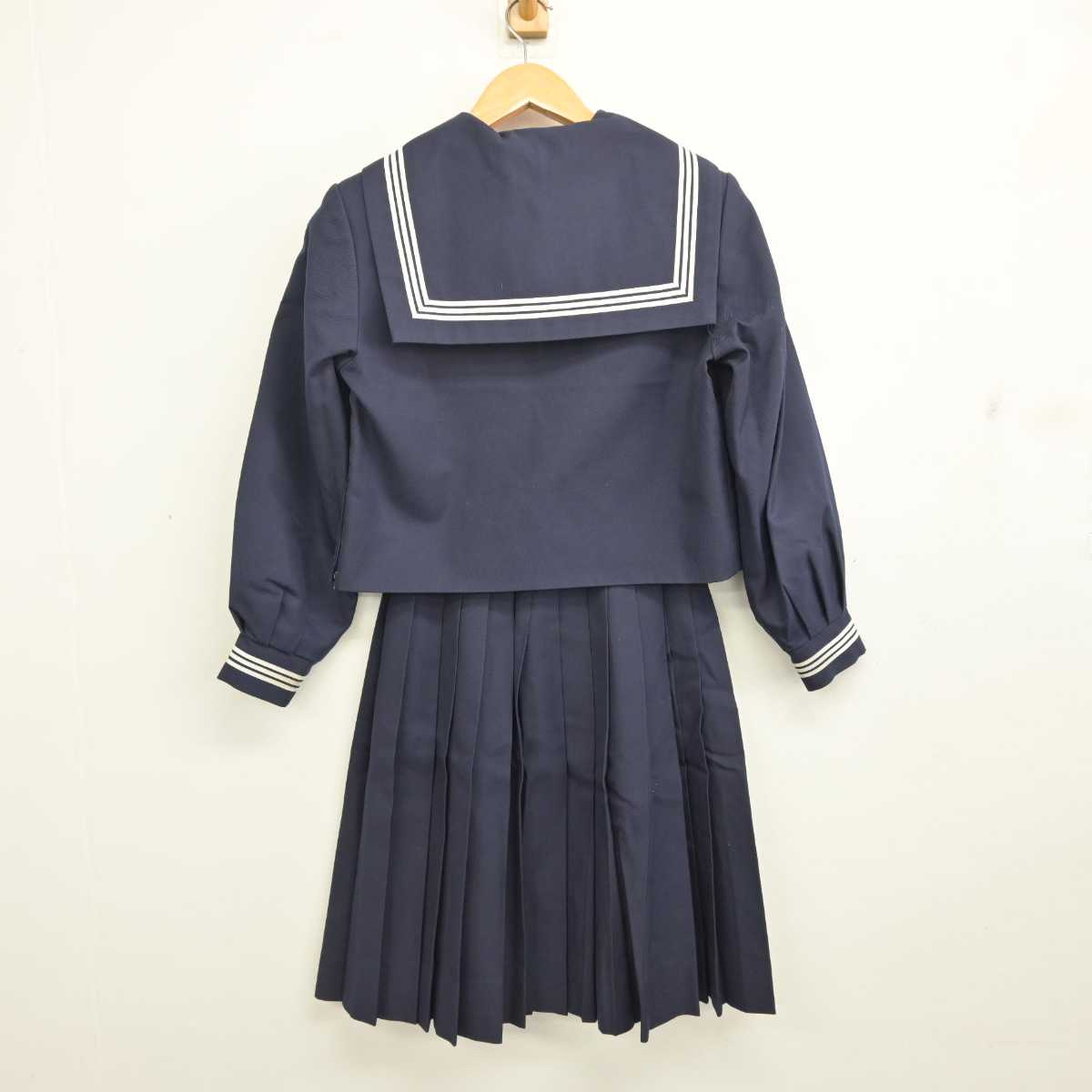 【中古】兵庫県 姫路市立東中学校 女子制服 4点 (セーラー服・スカート) sf081040