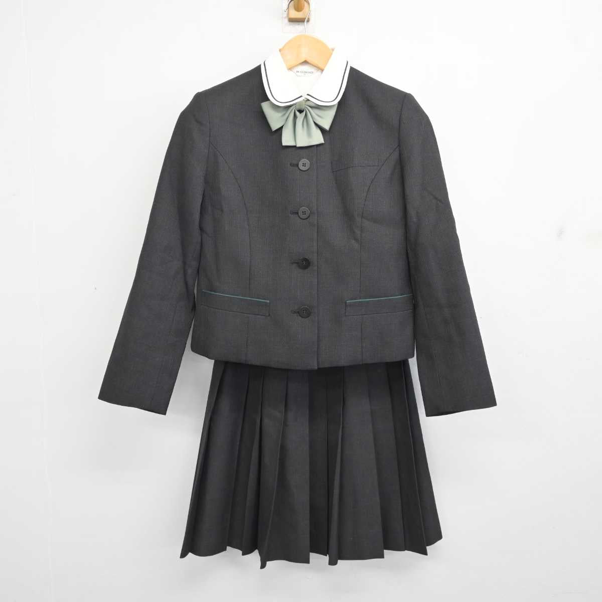 【中古】神奈川県 鎌倉女子大学高等部 女子制服 5点 (ブレザー・ベスト・シャツ・スカート) sf081053