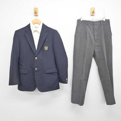 【中古】神奈川県 立花学園高等学校 男子制服 3点 (ブレザー・シャツ・ズボン) sf081070