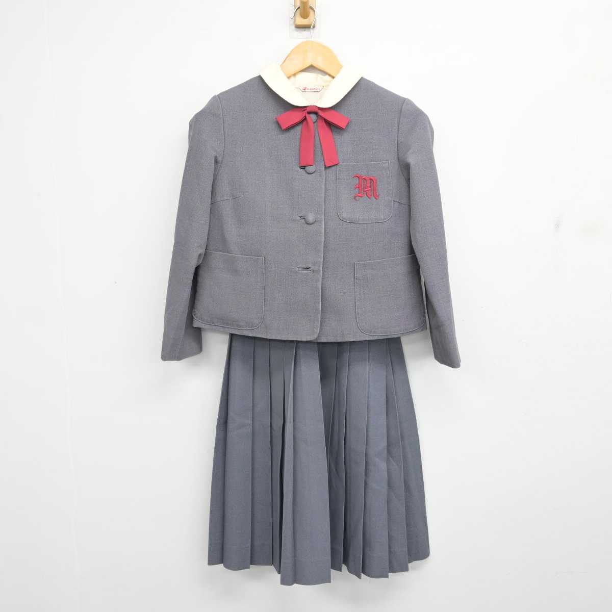 【中古】新潟県 長岡市立宮内中学校 女子制服 4点 (ブレザー・シャツ・スカート) sf081080