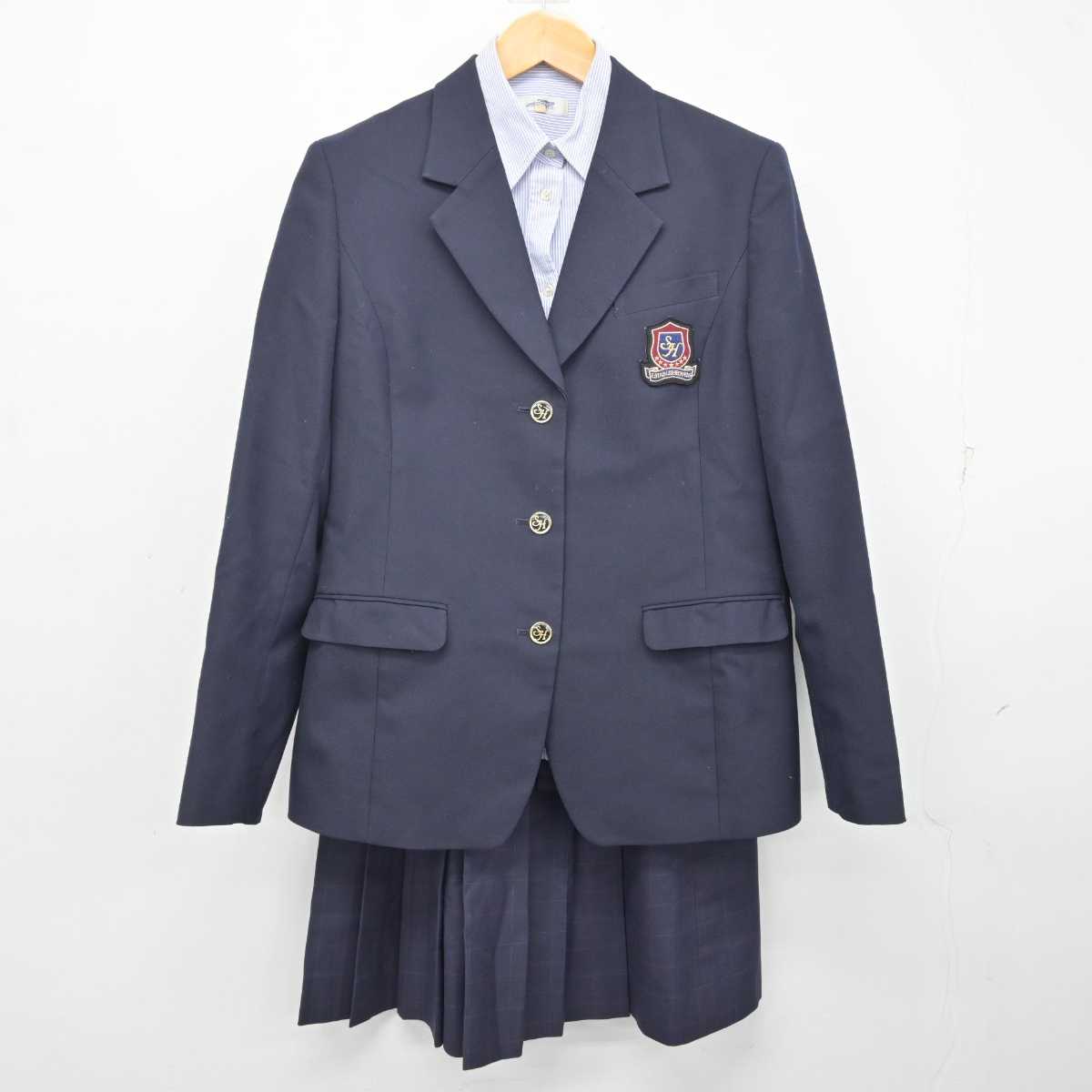 【中古】北海道 札幌北斗高等学校 女子制服 3点 (ブレザー・シャツ・スカート) sf081093