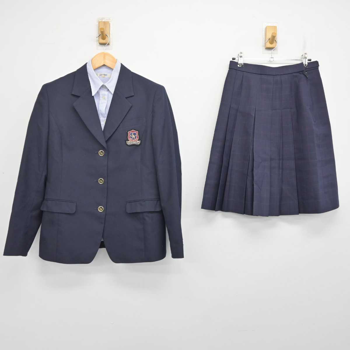 【中古】北海道 札幌北斗高等学校 女子制服 3点 (ブレザー・シャツ・スカート) sf081093