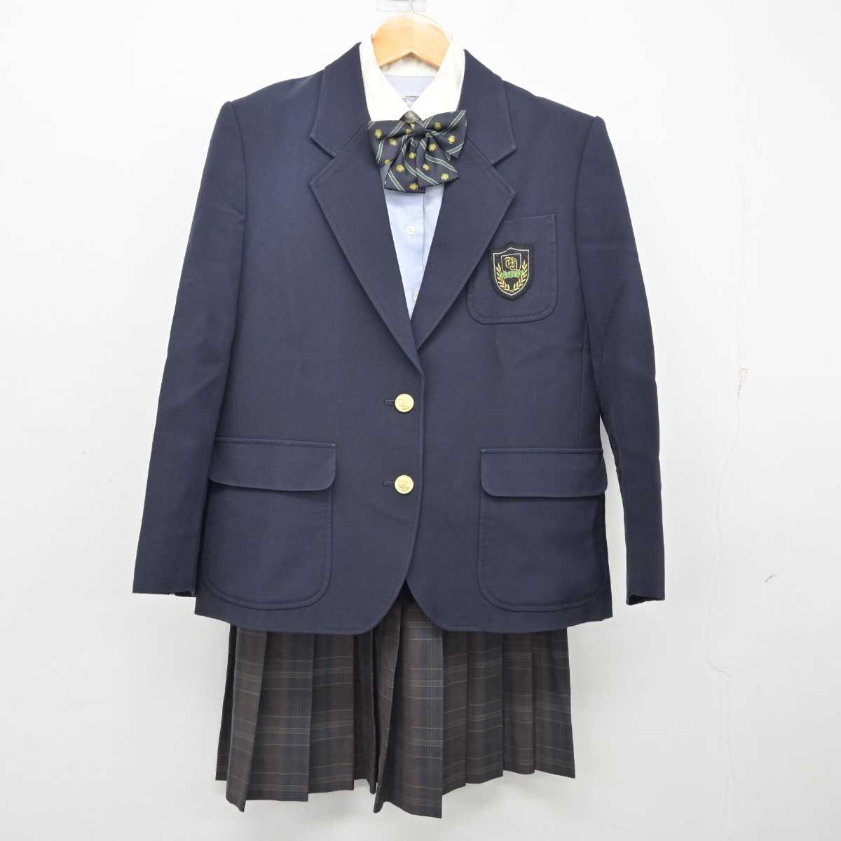 【中古】東京都 豊島学院高等学校 女子制服 4点 (ブレザー・シャツ・スカート) sf081097