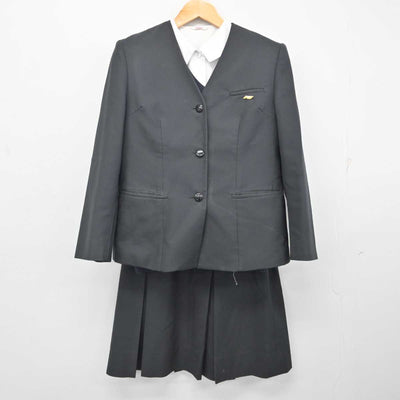 【中古】新潟県 長岡商業高等学校 女子制服 5点 (ブレザー・ニット・シャツ・スカート) sf081102