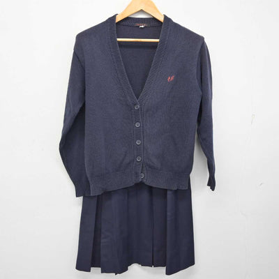 【中古】岡山県 岡山一宮高等学校 女子制服 3点 (ブレザー・ニット・スカート) sf081114