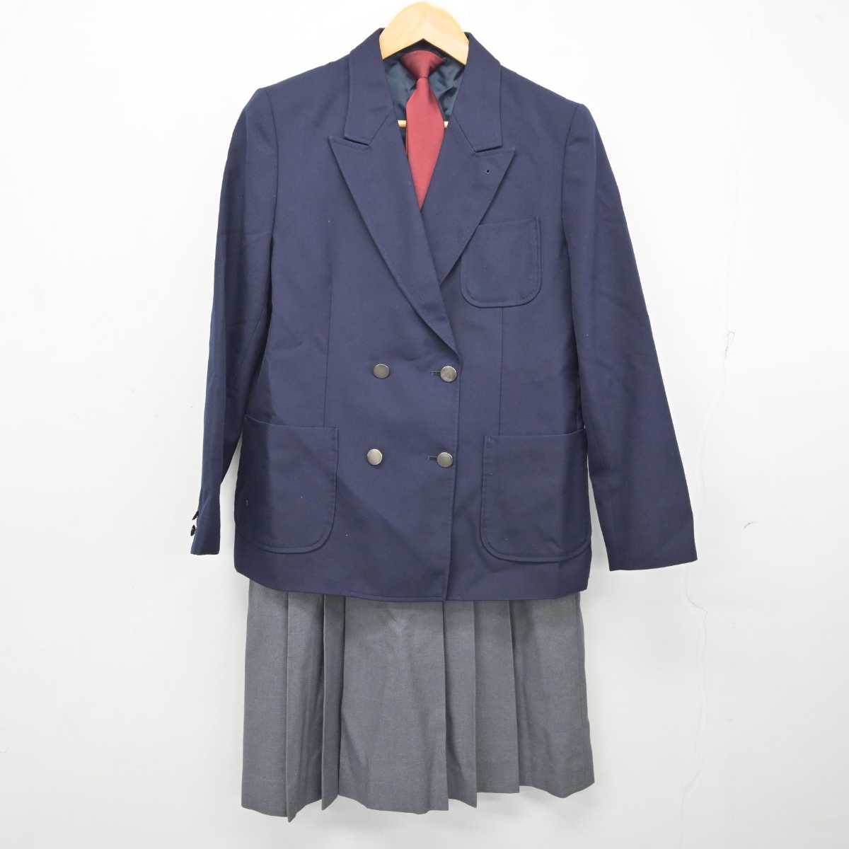 【中古】宮城県 宮城野中学校 女子制服 3点 (ブレザー・スカート) sf081122