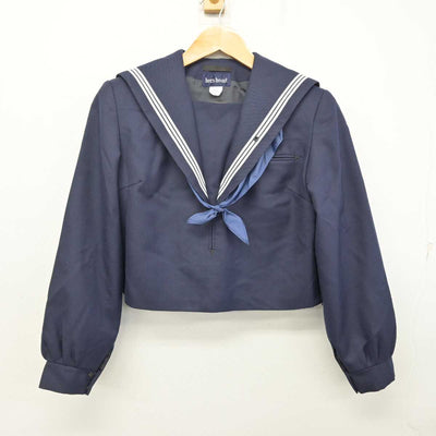 【中古】福岡県 香椎高等学校 女子制服 4点 (セーラー服・ジャンパースカート) sf081126