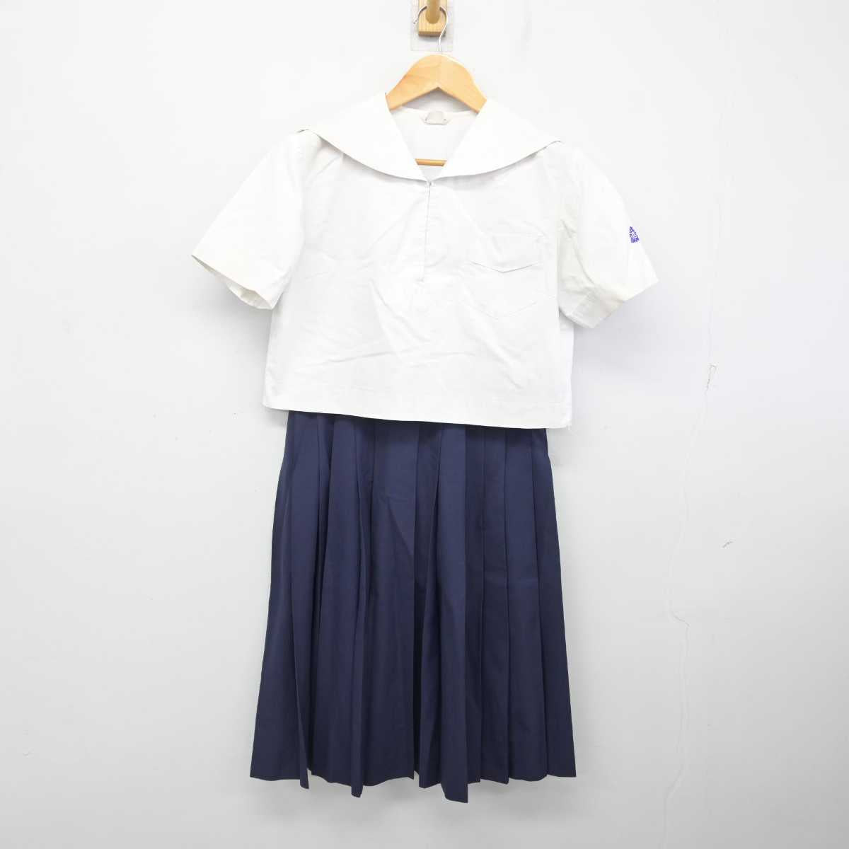 【中古】福岡県 香椎高等学校 女子制服 2点 (セーラー服・スカート) sf081127