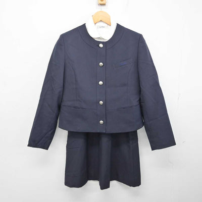 【中古】岡山県 岡山学芸館清秀中学校 女子制服 3点 (ブレザー・シャツ・スカート) sf081143